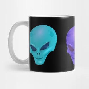 THREE COLORS ALIENS UFO FROM SPACE Mug